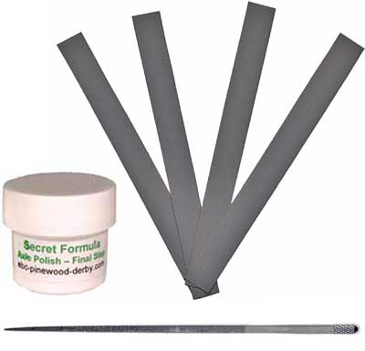 Pinewood Derby Axle Polishing Kit