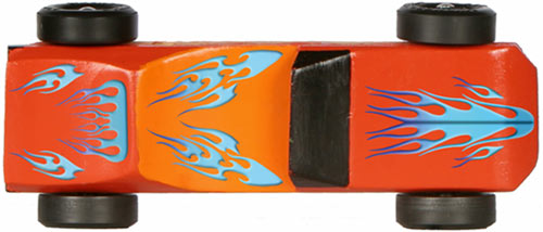 Pinewood Derby Car Flames Decals