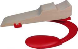 Place pinewood derby car on platform
