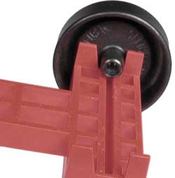 wheel placement in display stand