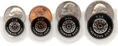 Pinewood Derby Coin Pockets