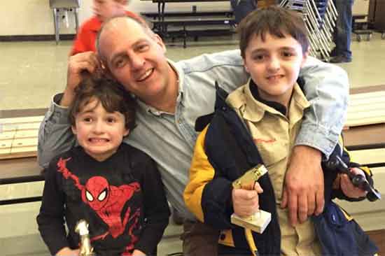 Two pinewood derby winners