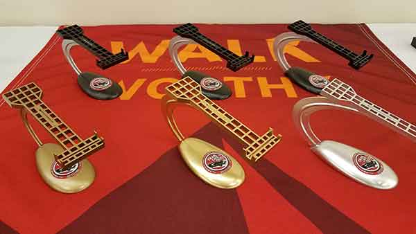 Display stand used as trophy
