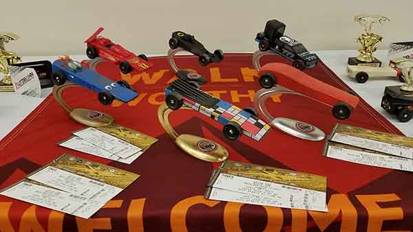 Display stand with cars