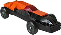 Orange - Black Lego Pinewood Derby Car