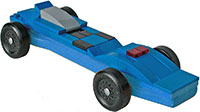 Blue lego car kit
