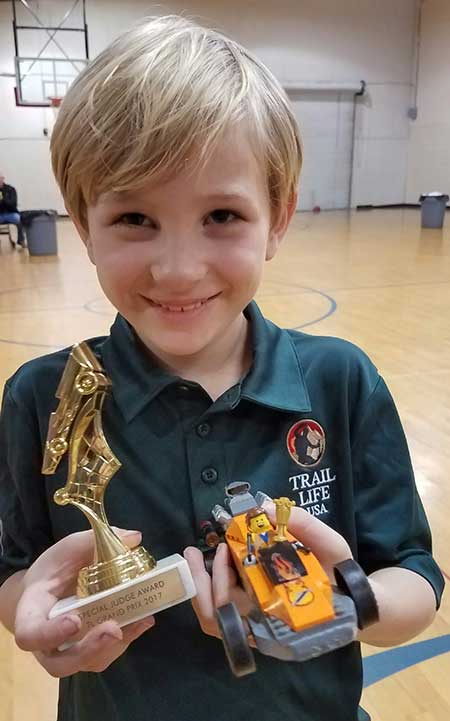 Judge's Choice winner for LEGO pinewood derby car