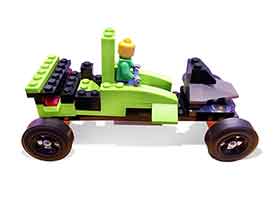 Black - Lime LEGO car kit