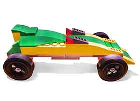 Yellow - Green LEGO car kit