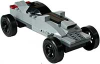 Lego engine on pinewood derby car