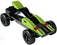 Lime-Black Lego Car Kit