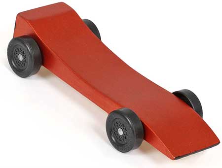  Panther pinewood derby car painted orange