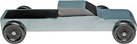 Extended Pickup painted gray with black windows