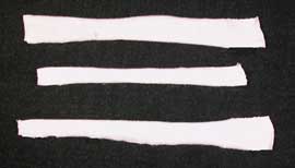 Cut cloth strips
