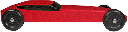 Modified racer painted red.