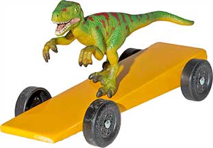 Raptor pinewood derby car