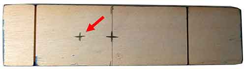 Second mark 7/8" from first mark.